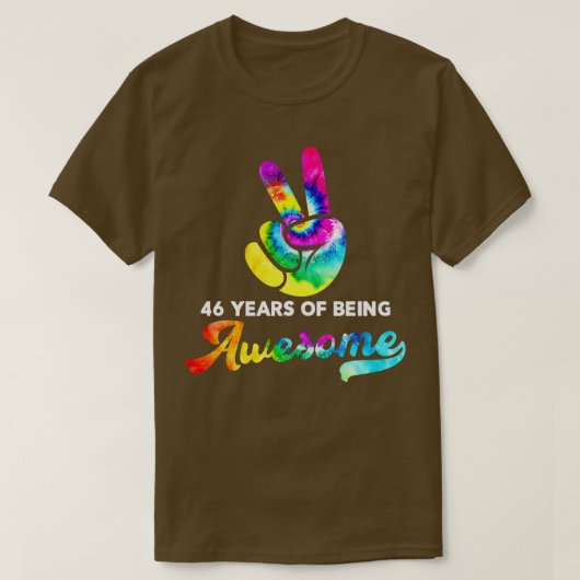 Jaren van Geweldige Tie Dye Birthday zijn T-shirt (Design voorkant)