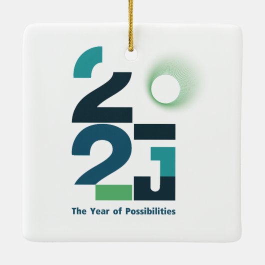 Jaren van mogelijkheden keramisch ornament (Achterkant)