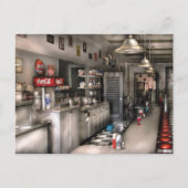 jaren vijftig - De Soda-fontein Briefkaart (Voorkant)