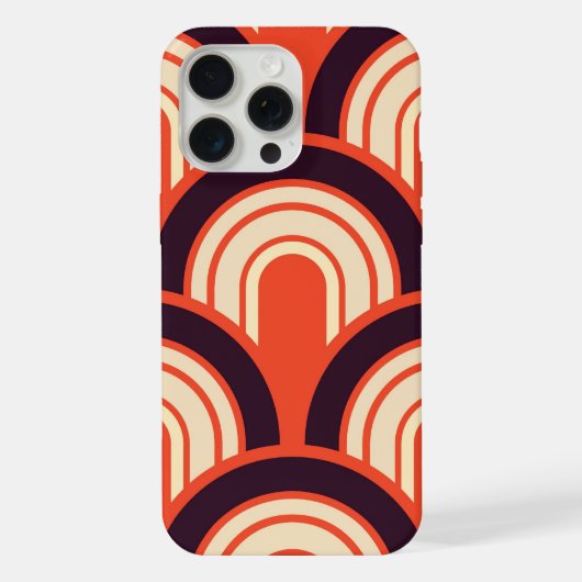 Jaren Vijftig Retro Abstract iPhone Hoesje (Achterkant)