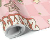  jaren zestig Groovy Merry Christmas Cadeaupapier (Rol Hoek)