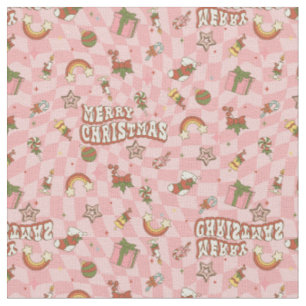 jaren zestig Groovy Merry Christmas Stof