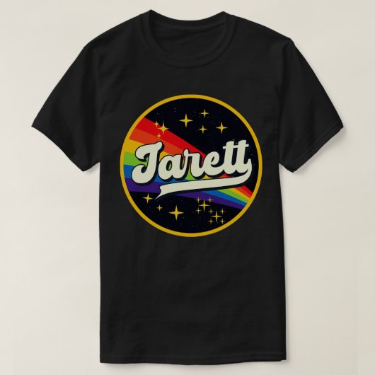 Jarett regenboog in ruimte  stijl t-shirt (Design voorkant)