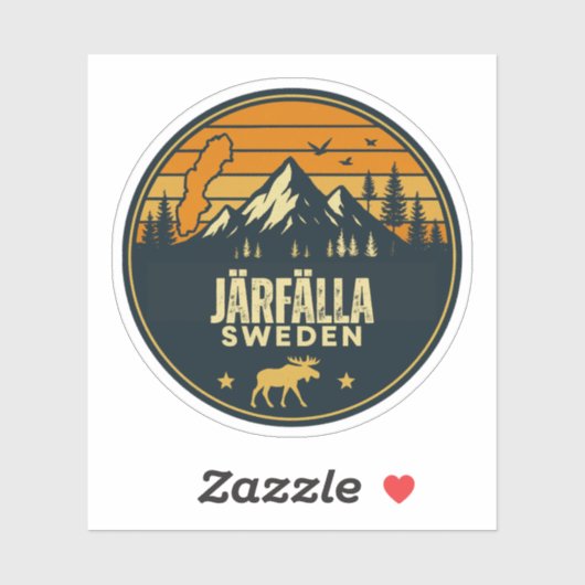 Järfälla, Zweden Sverige Sticker (Vel)