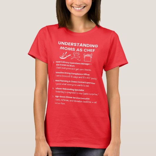 Jargon t-shirt - Begrip mama als chef-kok - Grappi (Voorkant)