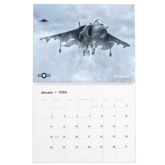 JARHEAD JETS - AV-8B Harrier II Kalender (Jan 2026)