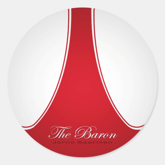 Jarno "The Baron" Saarinen Ronde Sticker (Voorkant)