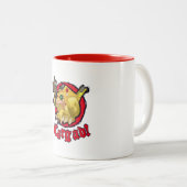 Jarra Metrín "futuro gótico" Tweekleurige Koffiemok (Voorkant rechts)