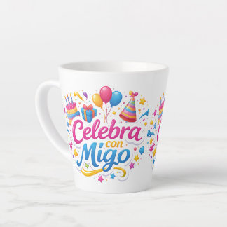Jarra Personalizada “Celebra Conmigo” | Ideal para Latte Mok