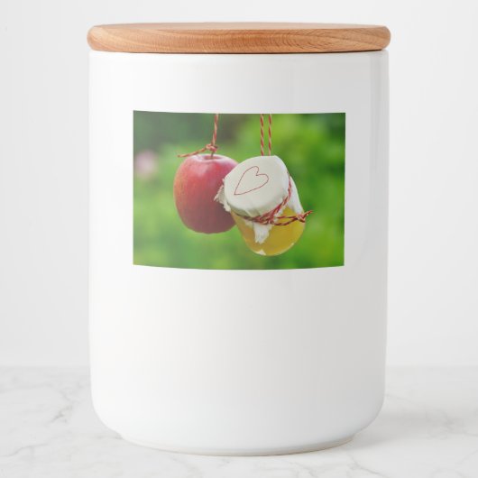 Jarred Apples Jar Label Voedselcontainer Etiket (Voorkant)