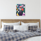 Jarrón con Flores: Arte Favista Estilo Matisse. Canvas Afdruk (Insitu (Slaapkamer))