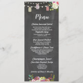 Jars Menu Weddenschappen Reception Rustic Chalk Fl (Voorkant)