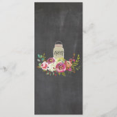 Jars Menu Weddenschappen Reception Rustic Chalk Fl (Achterkant)