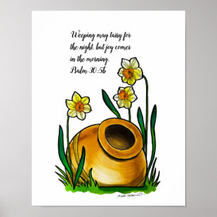 Jars of Clay - Daffodils - Waterverf kunst Poster