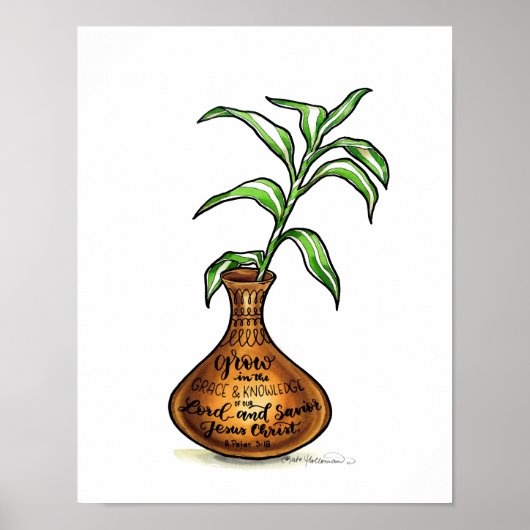 Jars of Clay - Grow in Grace - waterverf art Poster (Voorkant)