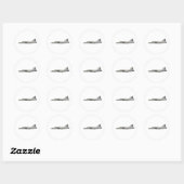 Jas 39 Gripen Ronde Sticker (Vel)