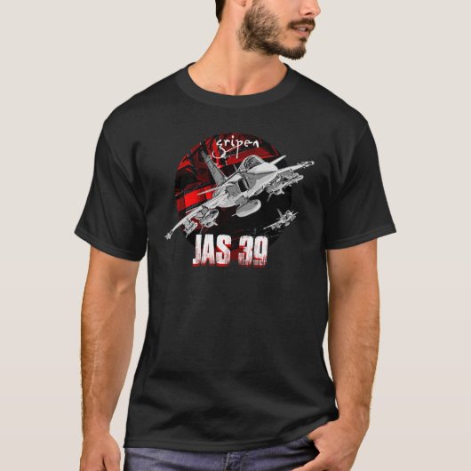 JAS-39 Gripen, Zweeds vliegtuig luchtmacht T-shirt (Voorkant)