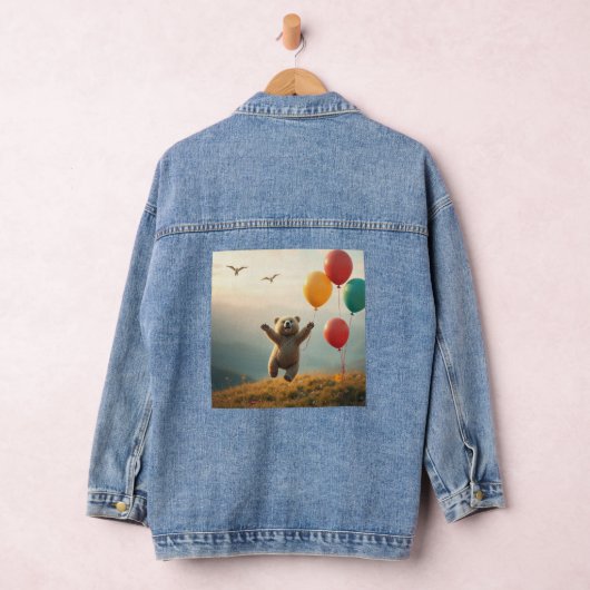 Jas Baby Beer Vliegen met ballonnen Denim Jacket (Hangar)