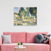 Jas de Bouffan De Vijver - Paul Cezanne - c1876 Canvas Afdruk (Insitu (Woonkamer))