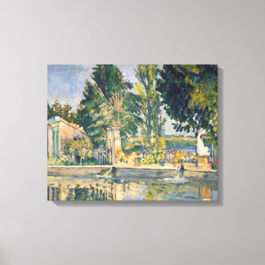 Jas de Bouffan De Vijver - Paul Cezanne - c1876 Canvas Afdruk (Voorkant)