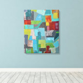 Jas van vele kleuren 16 x 20 Canvas omspannen Afdruk (Insitu (Houten vloer))