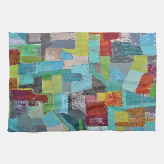 Jas van vele kleuren keukenhanddoek (Horizontaal)