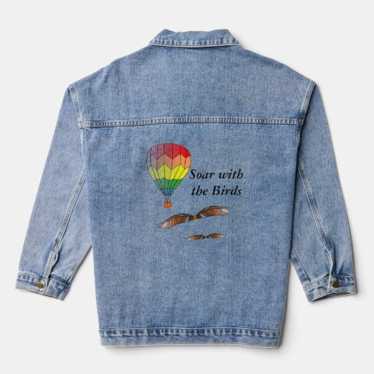 Jas - Zweef met de Vogels Denim Jacket (Achterkant)