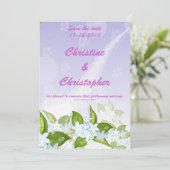 Jasmijn Bloemen Aanpasbare bewaar de datum Uitnodi Save The Date (Staand voorkant)