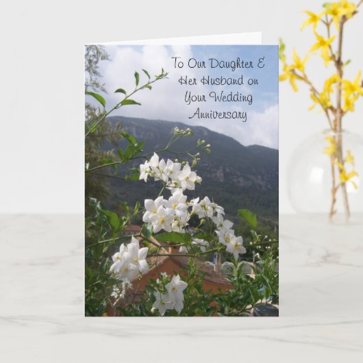 Jasmijn Dochter Echtgenoot Persoonlijke Verjaardag Kaart (Gele Bloem)