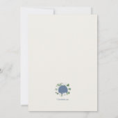 Jasmijn en orchideeën botanische bruiloft kaart (Achterkant)