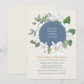 Jasmijn en orchideeën botanische bruiloft kaart (Voorkant / Achterkant)