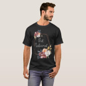 Jasmijn + goudsbloem islamitische hadj t-shirt (Voorkant volledig)