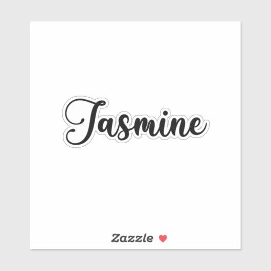 Jasmijn Naam - Handgeschreven kalligrafie Sticker (Vel)