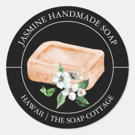 Jasmijn zeep label
