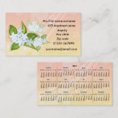 Jasmijnbloemen 2 kalender-visitekaartjes 2011 visitekaartje (Voorkant / Achterkant)