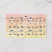 Jasmijnbloemen 2 kalender-visitekaartjes 2011 visitekaartje (Achterkant)