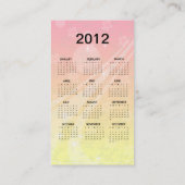 Jasmijnbloemen 2 kalender-visitekaartjes 2012 visitekaartje (Achterkant)