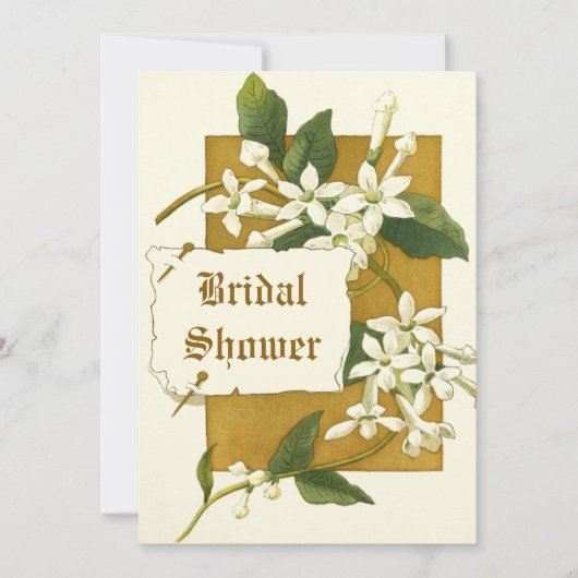  jasmijnbloemen bruiloft vrijgezellenfeest kaart (Voorkant)