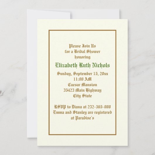  jasmijnbloemen bruiloft vrijgezellenfeest kaart (Achterkant)