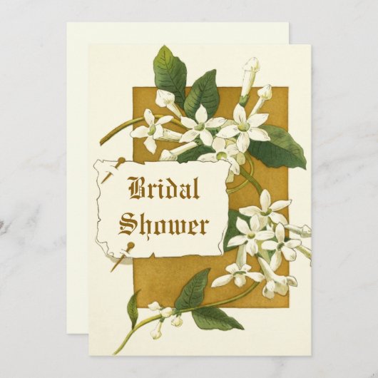  jasmijnbloemen bruiloft vrijgezellenfeest kaart (Voorkant / Achterkant)