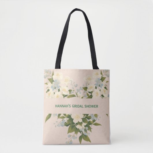 Jasmijnbloemen in traditionele kunst Bruidsmeisjes Tote Bag (Voorkant)