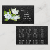 Jasmijnbloemen kalender 2013-visitekaartjes visitekaartje (Voorkant / Achterkant)