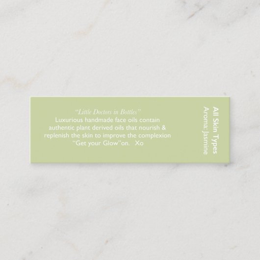 Jasmijnkaart Mini Visitekaartje (Voorkant)