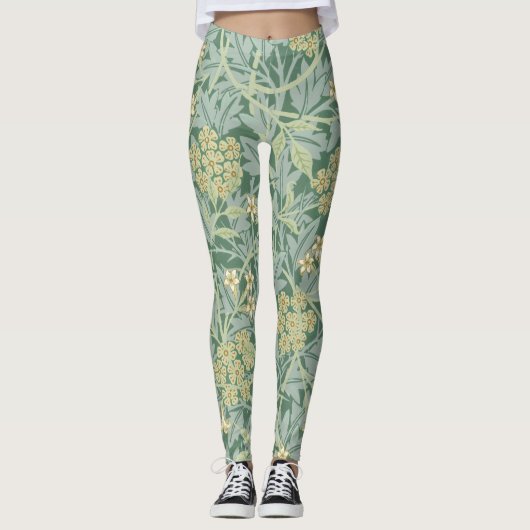 Jasmijnpatroon van William Morris Leggings (Voorkant)