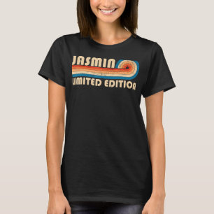JASMIN Achternaam Retro Vintage 80s 90s Verjaardag T-shirt