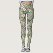 Jasmin bloemen  stijl leggings (Voorkant)
