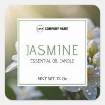 Jasmin geurkaars Label Sticker