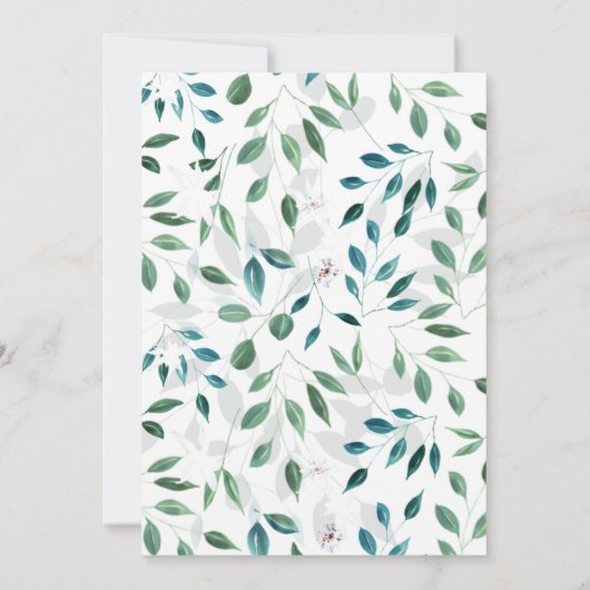 Jasmin rustic garden bruiloft-uitnodiging kaart (Achterkant)