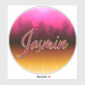 Jasmin Vorname Name golden pink Aufkleber Sticker (Vel)