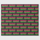 Jasmin Vorname Name Graffiti red green Cadeaupapier (Vlak)
